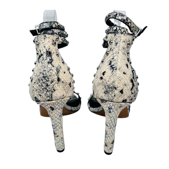 Vince Camuto Lorasha Size 7 Studded Snakeskin Heels Stiletto Party - Picture 6 of 11